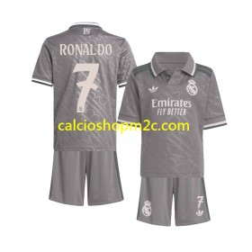 Real Madrid Cristiano Ronaldo 7 Bambino Maglia Terza 2024/2025 Manica Corta